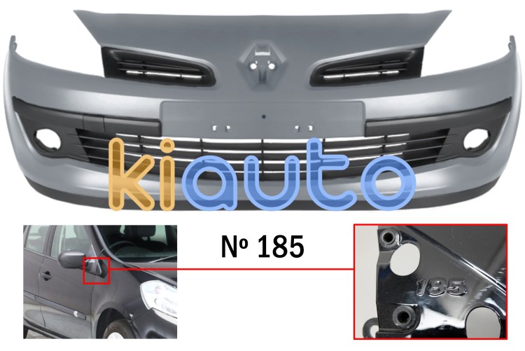 Pare-choc Avant à Peindre Pour Renault Clio 3 Phase 2 – Jante 15 Pouces | Réf. OEM 7701479263 | Années 2009-2012