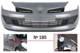 Enjoliveur inférieure pare-chocs avant [Noir] Renault CLIO 3 du 04