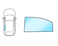 VITRE AUDI TT 2006-2010 COUPÉ / ARRIÈRE / FIXE / VERT / GAUCHE