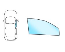 VITRE HONDA CIVIC 2016-2022 4 PORTES / AVANT / VERT / DROITE / JOINTS PRÉMONTÉS 